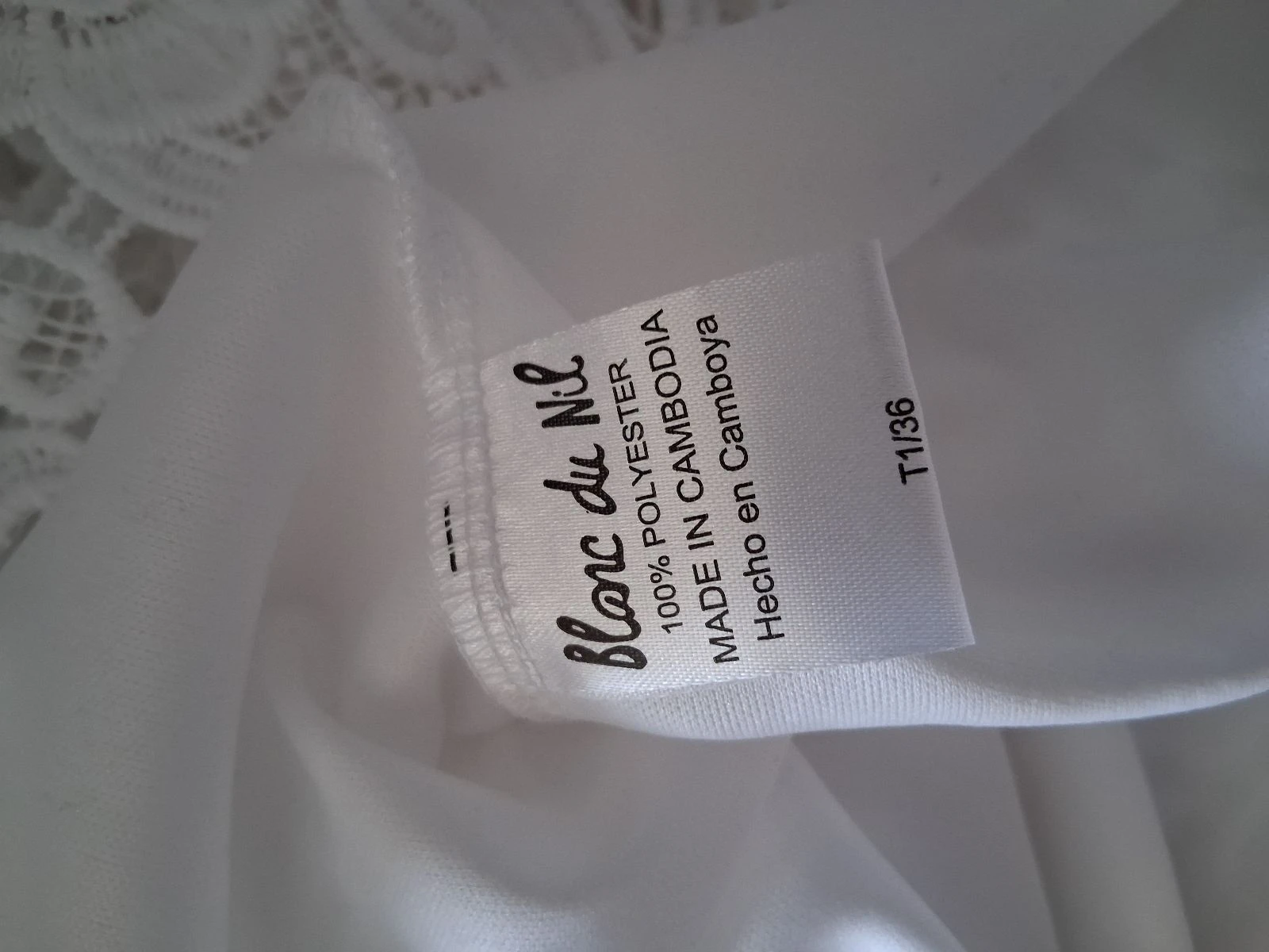 Vestido blanco de encaje guipú Blanc du Nil - Talla 36 – photo 8